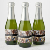 Entwerfen Sie Ihre eigene 4-FotoCollage Schaumweinetikett (Flaschen)