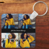 Entwerfen Sie Ihre eigene 4-FotoCollage Schlüsselanhänger (Rückseite)