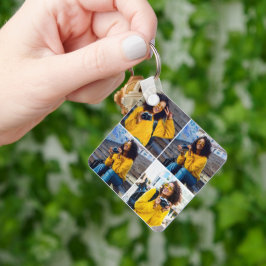 Entwerfen Sie Ihre eigene 4-FotoCollage Schlüsselanhänger