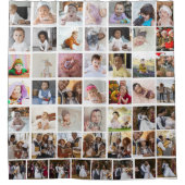 Entwerfen Sie Ihre eigene 50 FotoCollage Duschvorhang (Vorderseite)