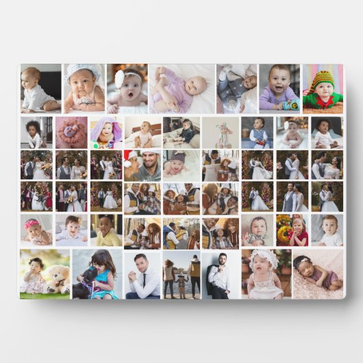 Entwerfen Sie Ihre eigene 50 FotoCollage Fotoplatte (Vorderseite)