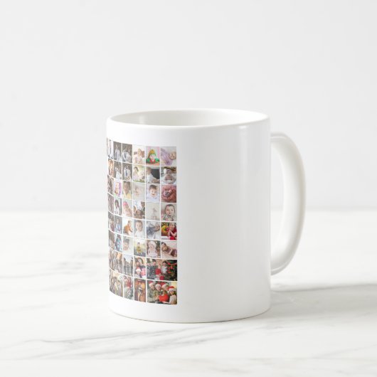 Entwerfen Sie Ihre eigene 50 FotoCollage Kaffeetasse (VorderseiteRechts)