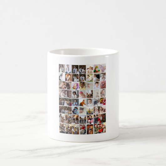 Entwerfen Sie Ihre eigene 50 FotoCollage Kaffeetasse (Mittel)