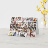 Entwerfen Sie Ihre eigene 50 FotoCollage Karte (Gelbe Blume)