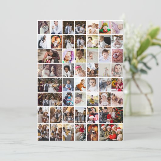 Entwerfen Sie Ihre eigene 50 FotoCollage Karte (Stehend Vorderseite)