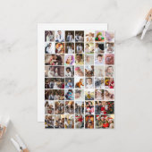 Entwerfen Sie Ihre eigene 50 FotoCollage Karte (Vorderseite/Rückseite Beispiel)