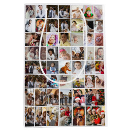 Entwerfen Sie Ihre eigene 50 FotoCollage Mittlere Geschenktüte