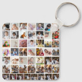 Entwerfen Sie Ihre eigene 50 FotoCollage Schlüsselanhänger (Rückseite)