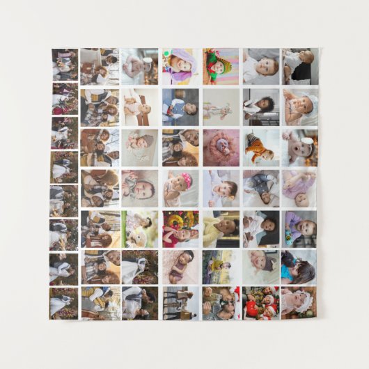 Entwerfen Sie Ihre eigene 50 FotoCollage Wandteppich (Vorderseite (Horizontal))