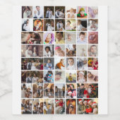 Entwerfen Sie Ihre eigene 50 FotoCollage Weinetikett (Einzelnes Label)