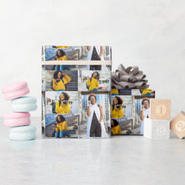 Entwerfen Sie Ihre eigene 5-FotoCollage Geschenkpapier