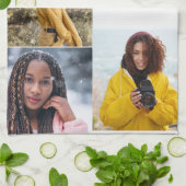 Entwerfen Sie Ihre eigene 5-FotoCollage Geschirrtuch (Gefaltet)