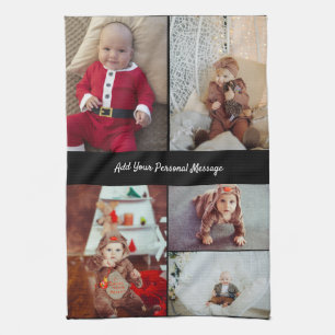 Entwerfen Sie Ihre eigene 5-FotoCollage Geschirrtuch