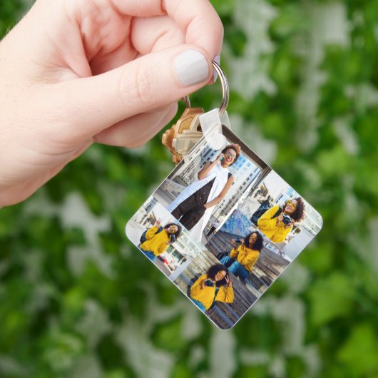 Entwerfen Sie Ihre eigene 5-FotoCollage Schlüsselanhänger (Hand)