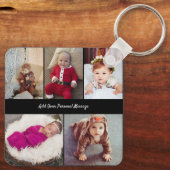 Entwerfen Sie Ihre eigene 5-FotoCollage Schlüsselanhänger (Rückseite)