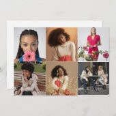 Entwerfen Sie Ihre eigene 6 FotoCollage Dankeskarte (Vorne/Hinten)