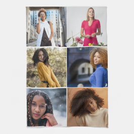 Entwerfen Sie Ihre eigene 6 FotoCollage Geschirrtuch