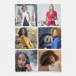 Entwerfen Sie Ihre eigene 6 FotoCollage Geschirrtuch