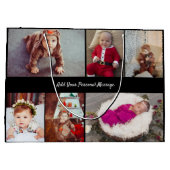 Entwerfen Sie Ihre eigene 6 FotoCollage Große Geschenktüte (Rückseite)