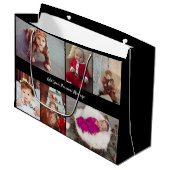 Entwerfen Sie Ihre eigene 6 FotoCollage Große Geschenktüte (Vorderseite Schrägansicht)