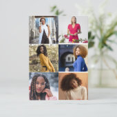 Entwerfen Sie Ihre eigene 6 FotoCollage Karte (Stehend Vorderseite)