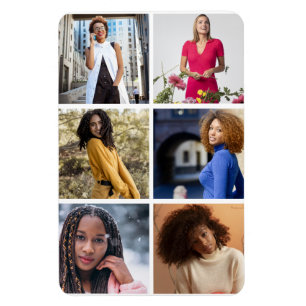 Entwerfen Sie Ihre eigene 6 FotoCollage Magnet