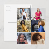 Entwerfen Sie Ihre eigene 6 FotoCollage Postkarte (Vorne/Hinten)