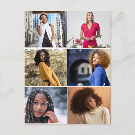 Entwerfen Sie Ihre eigene 6 FotoCollage Postkarte (Vorderseite)