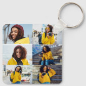 Entwerfen Sie Ihre eigene 6 FotoCollage Schlüsselanhänger (Rückseite)
