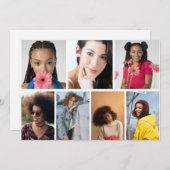 Entwerfen Sie Ihre eigene 7 FotoCollage Dankeskarte (Vorne/Hinten)