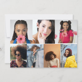 Entwerfen Sie Ihre eigene 7 FotoCollage Dankeskarte