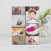 Entwerfen Sie Ihre eigene 7 FotoCollage Dankeskarte (Stehend Vorderseite)