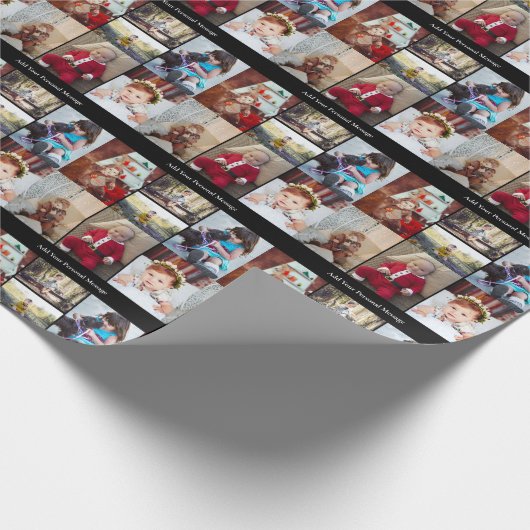 Entwerfen Sie Ihre eigene 7 FotoCollage Geschenkpapier (Ecke)