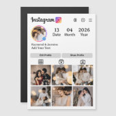 Entwerfen Sie Ihre eigene 7 FotoCollage Magnetkarte (Vorne/Hinten)