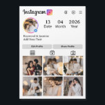 Entwerfen Sie Ihre eigene 7 FotoCollage Magnetkarte<br><div class="desc">Entwerfen Sie Ihre 7-Foto-Collage mit einem Instagram-Interface! Ersetzen Sie das Bild einfach mit Ihren Lieblingsbildern in 6 individuell anpassbare Rahmen und 1 Profilbild. Das ist perfekt,  um Erinnerungen zu teilen,  eine Geschichte zu erzählen oder ein stilvolles visuelles Gitter zu schaffen - alles in einem postfertigen Layout.</div>