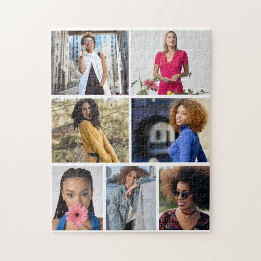 Entwerfen Sie Ihre eigene 7 FotoCollage Puzzle (Vertikal)