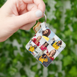 Entwerfen Sie Ihre eigene 7 FotoCollage Schlüsselanhänger