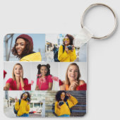 Entwerfen Sie Ihre eigene 7 FotoCollage Schlüsselanhänger (Rückseite)