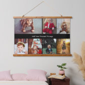 Entwerfen Sie Ihre eigene 7 FotoCollage Wandteppich Mit Holzrahmen (Schlafzimmer)