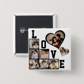 Entwerfen Sie Ihre eigene 8 FotoCollage Button (Vorne & Hinten)