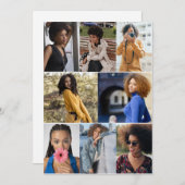 Entwerfen Sie Ihre eigene 8 FotoCollage Dankeskarte (Vorne/Hinten)