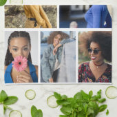 Entwerfen Sie Ihre eigene 8 FotoCollage Geschirrtuch (Gefaltet)