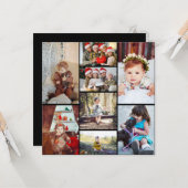 Entwerfen Sie Ihre eigene 8 FotoCollage Karte (Vorderseite/Rückseite Beispiel)