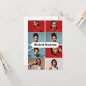 Entwerfen Sie Ihre eigene 8 FotoCollage Karte (Vorderseite/Rückseite Beispiel)