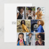 Entwerfen Sie Ihre eigene 8 FotoCollage Mitteilungskarte (Vorne/Hinten)