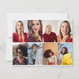 Entwerfen Sie Ihre eigene 8 FotoCollage Mitteilungskarte