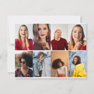 Entwerfen Sie Ihre eigene 8 FotoCollage Mitteilungskarte