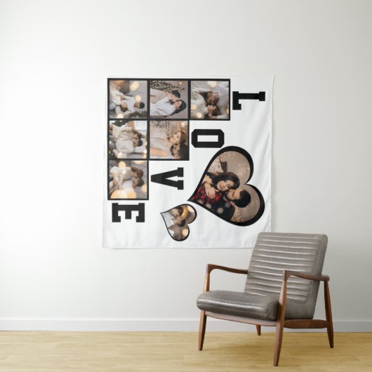 Entwerfen Sie Ihre eigene 8 FotoCollage Wandteppich (Beispiel (Horizontal))