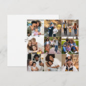 Entwerfen Sie Ihre eigene 9 FotoCollage Ankündigung (Vorne/Hinten)