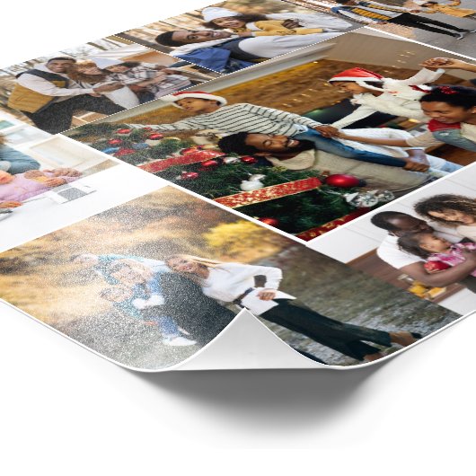 Entwerfen Sie Ihre eigene 9 FotoCollage Fotodruck (Ecke)